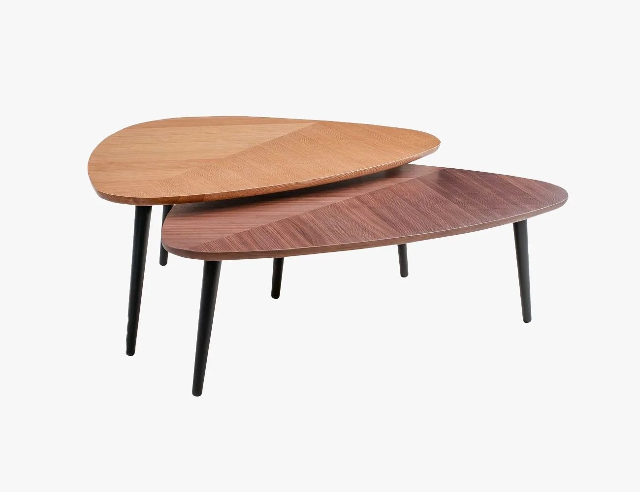 kardiel leaf nesting coffee table 2pc