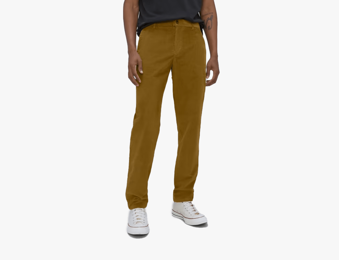 Everlane Straight Fit Corduroy Pant in kahki