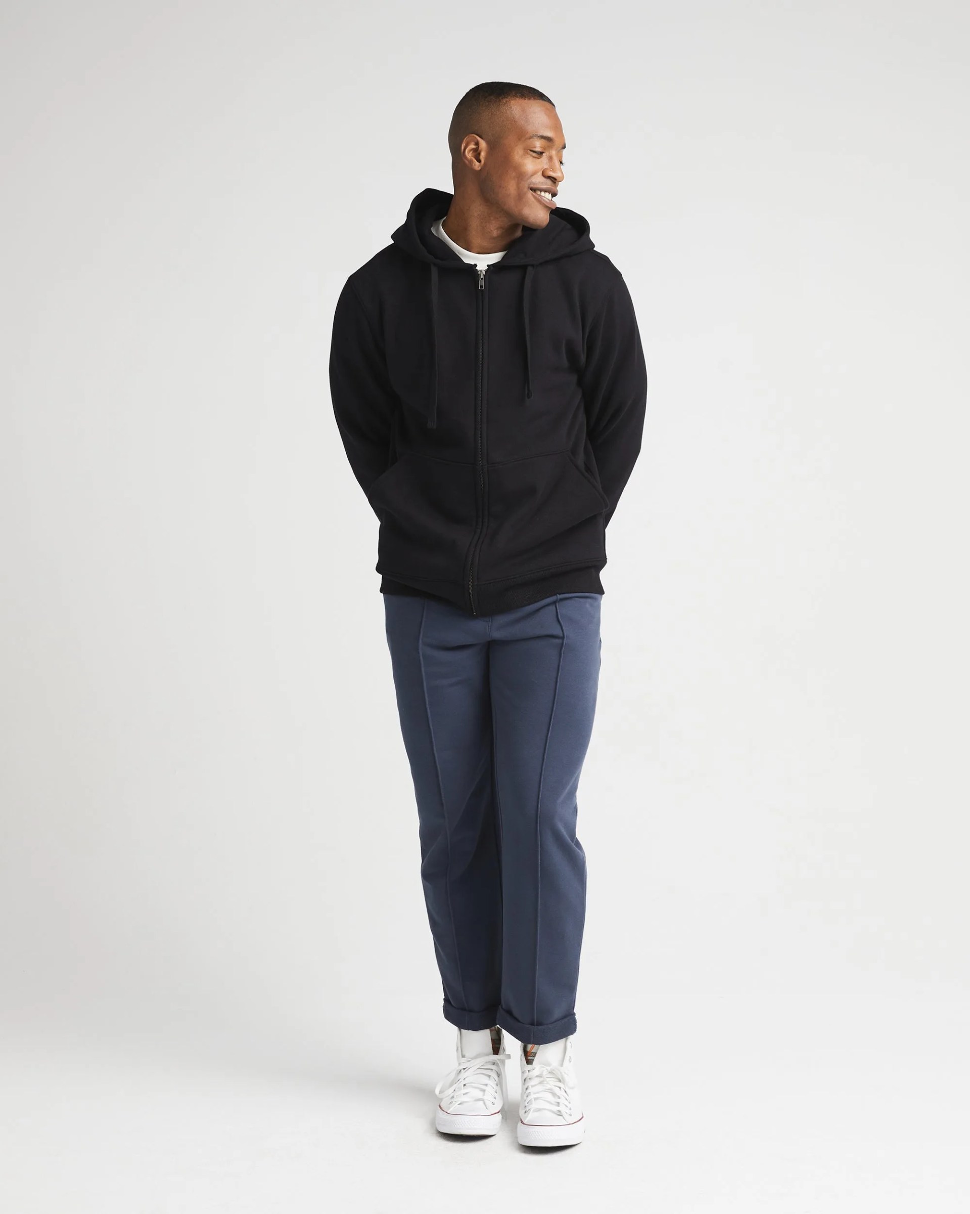 Men's Recycled Fleece Full Zip Hoodie