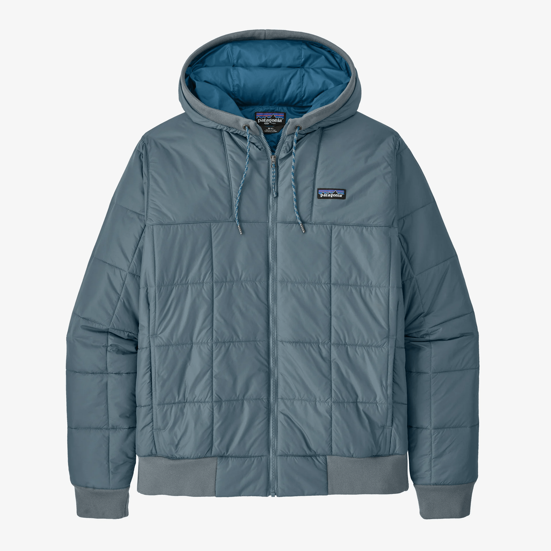 men's box quilted hoody