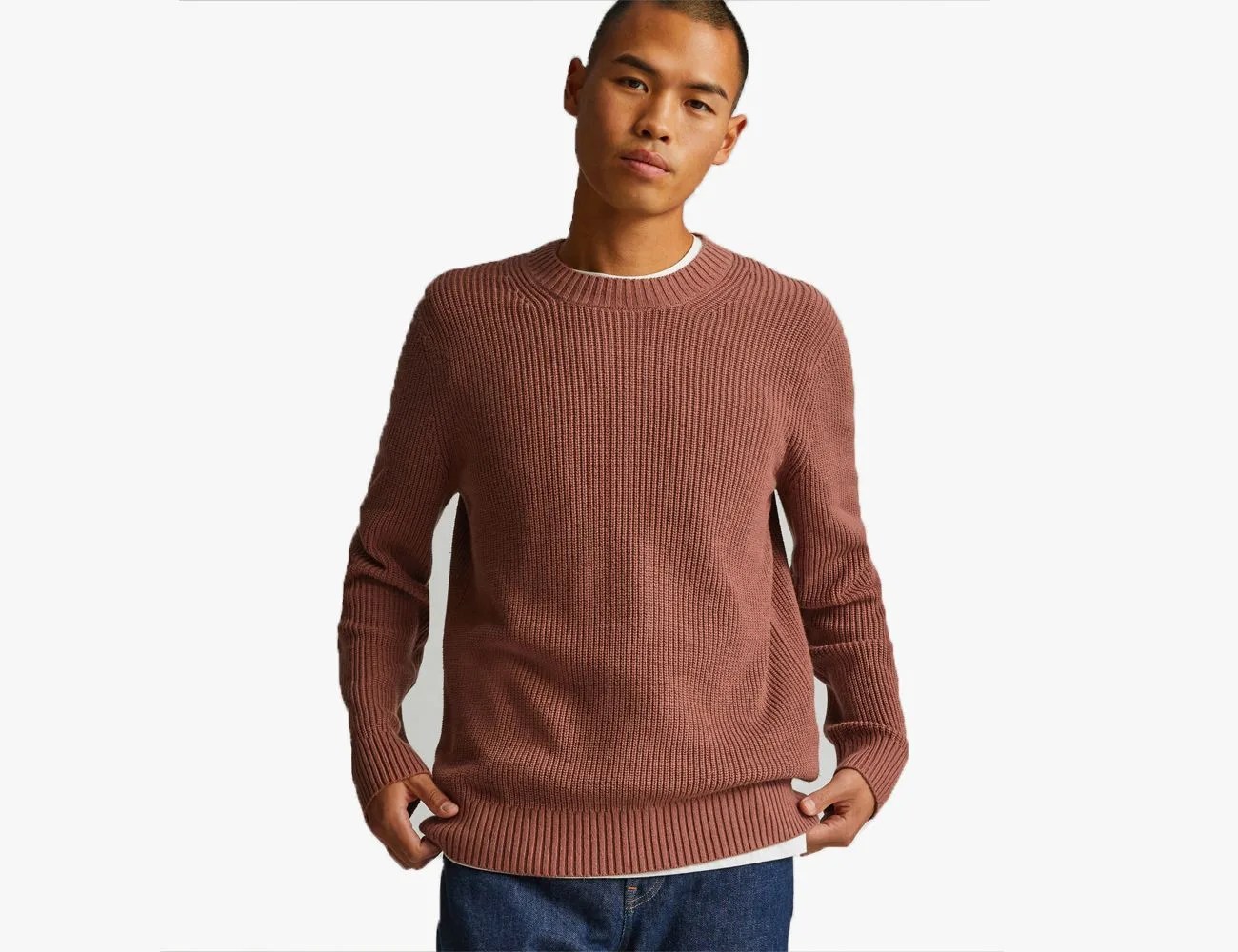 The No-Sweat Ribbed Crew everlane sweater