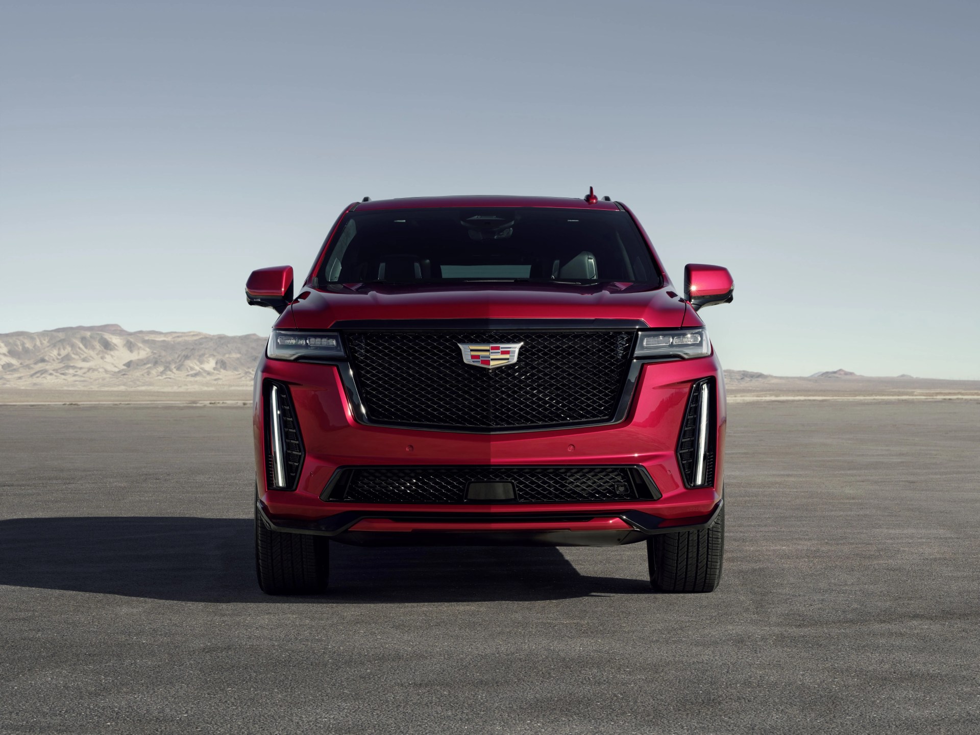 the 2023 cadillac escalade will be the first suv to don the high performance v series badge preproduction model shown actual production model will vary escalade v availability will be announced spring 2022