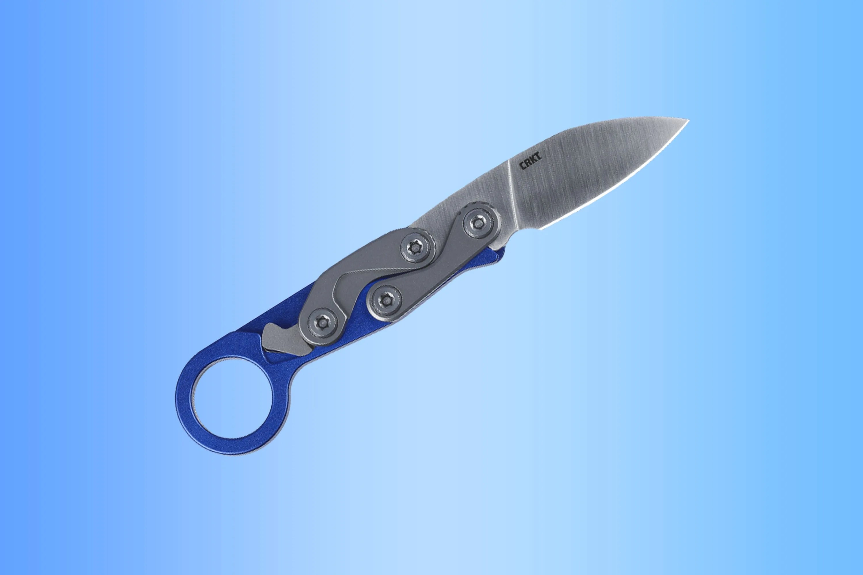 crt provoke edc knife on a blue gradient background
