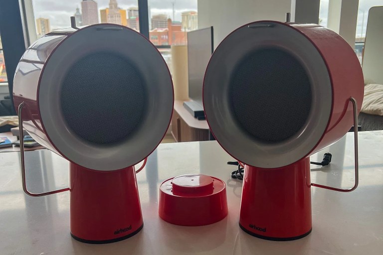 2 airhood vents sitting on a counter