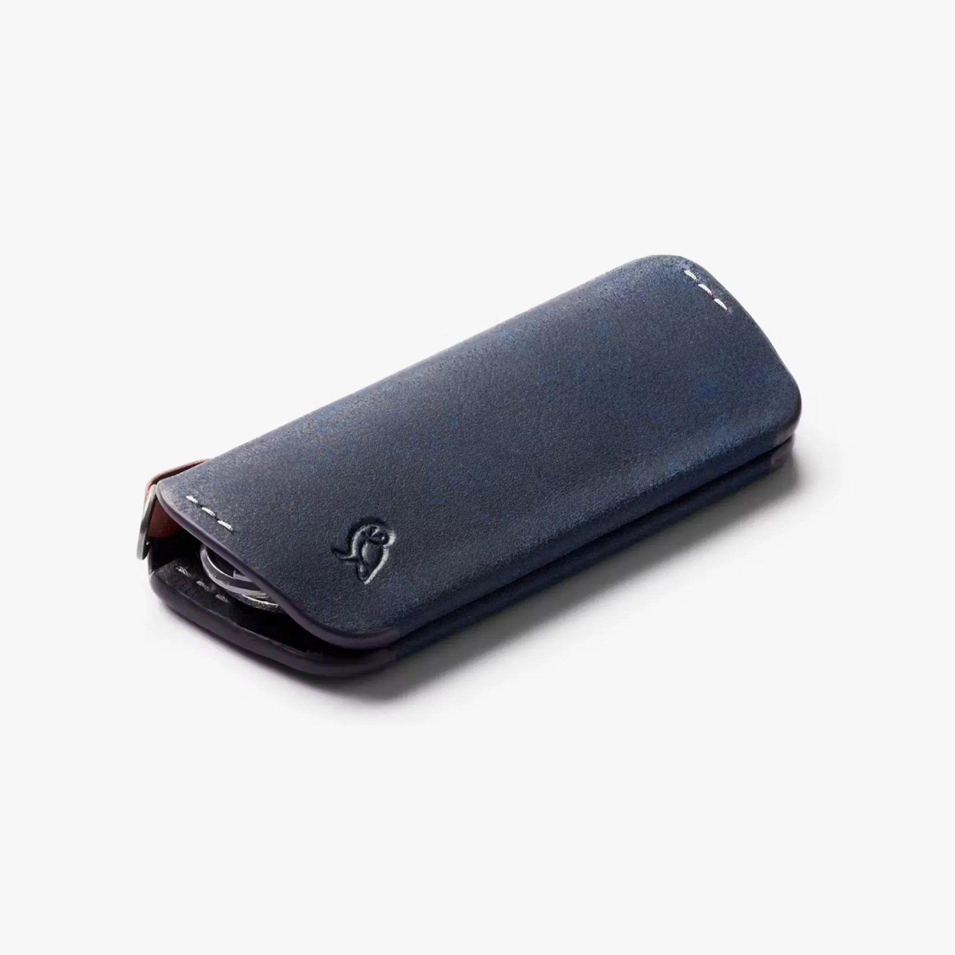 blue leather key organizer
