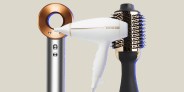 collage of three hair dryers