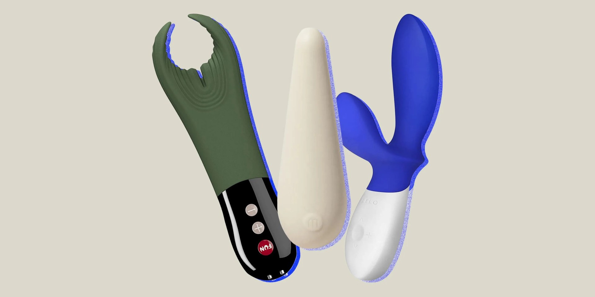 collage of three sex toys
