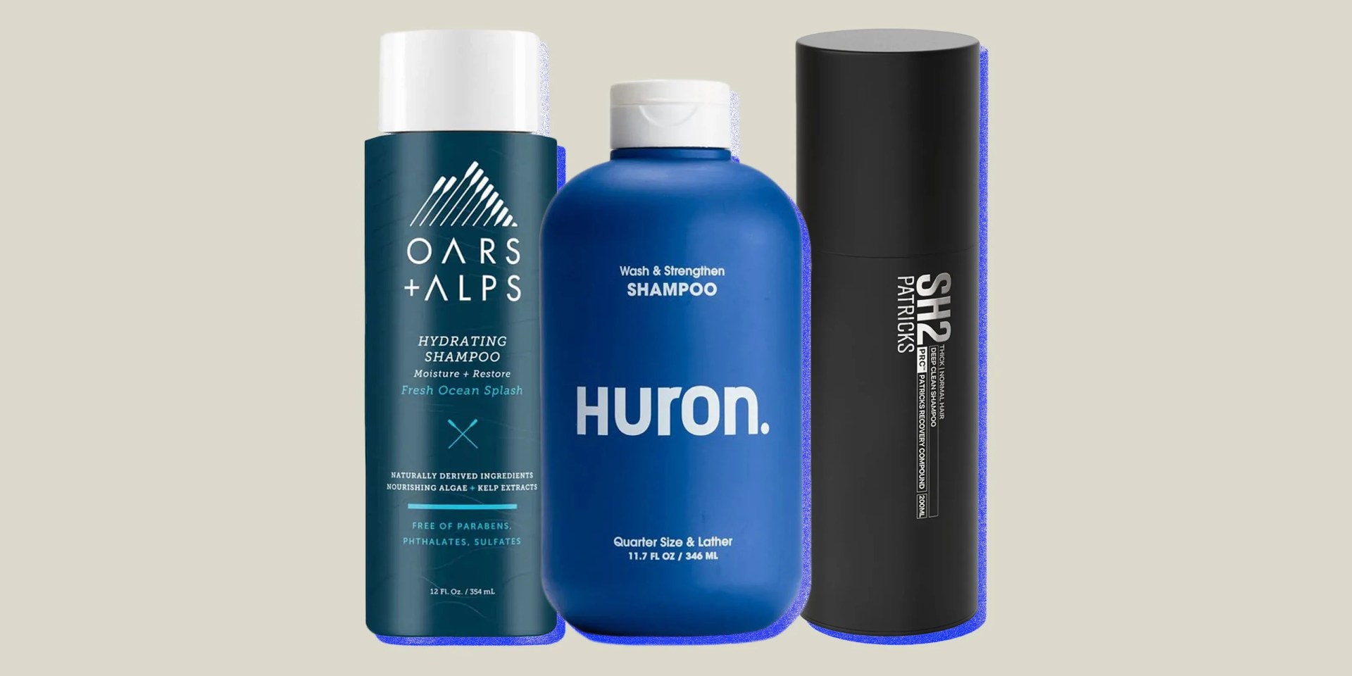 collage of three bottles of shampoo