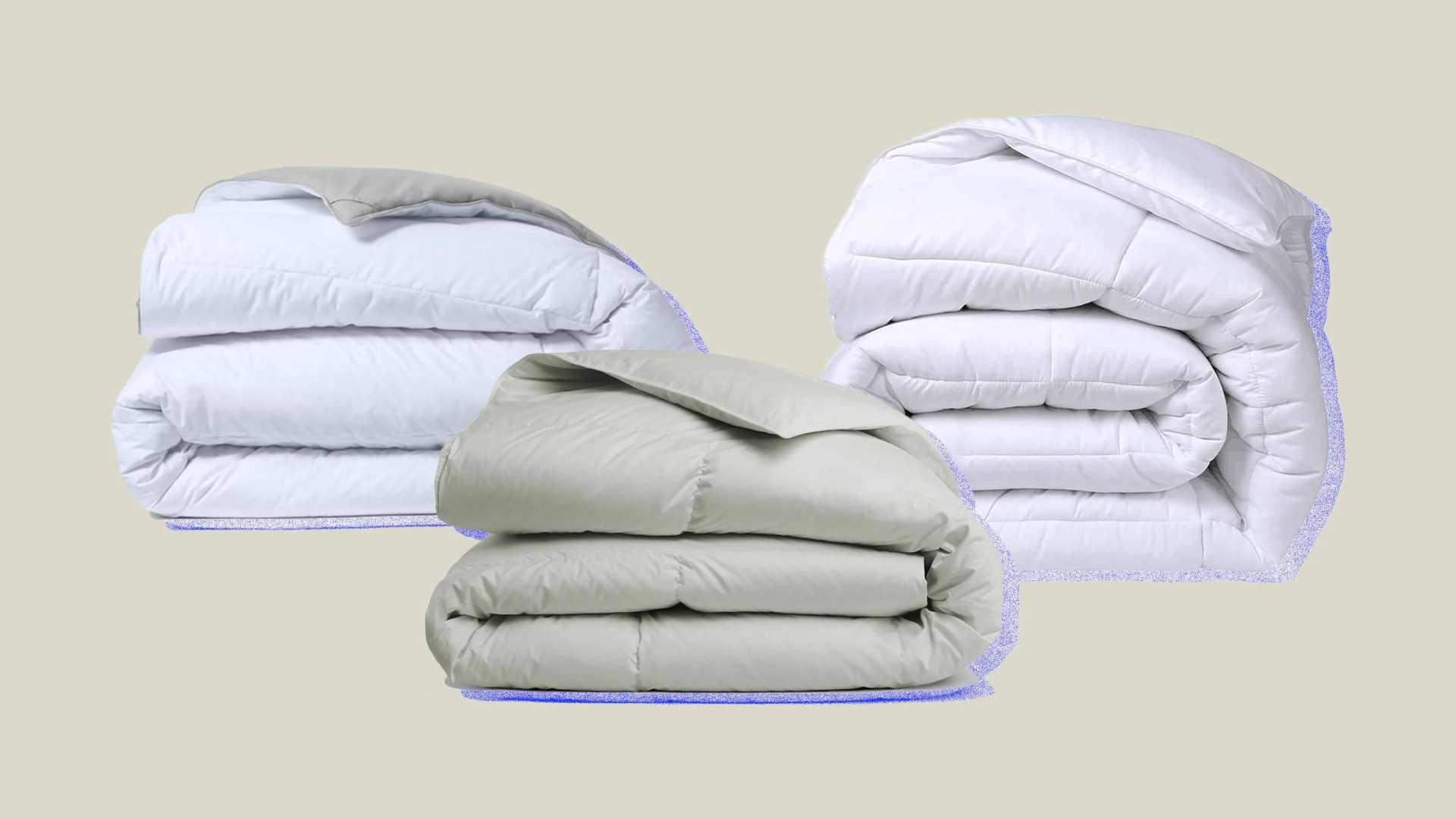 three comforters