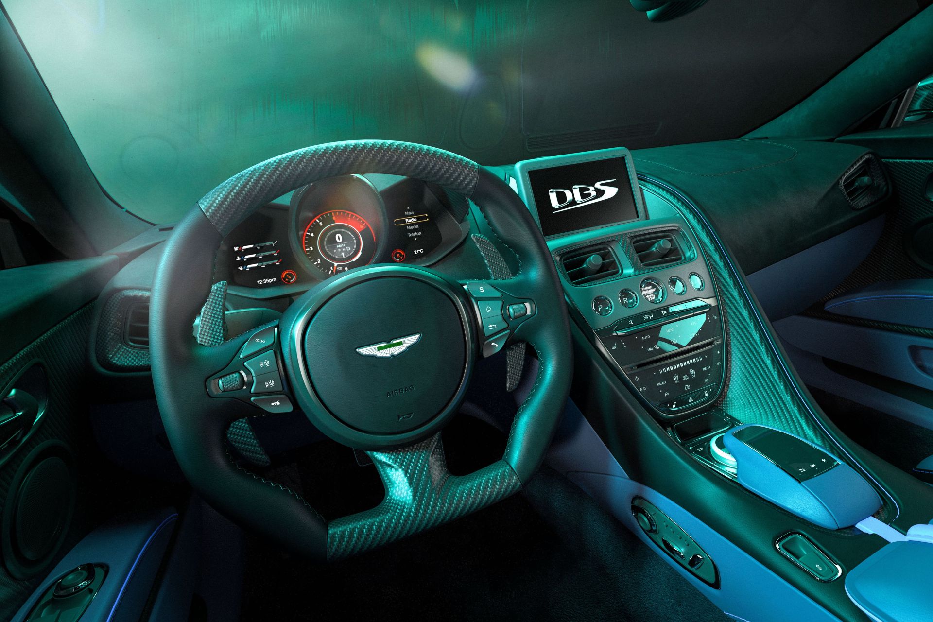 aston martin dbs 770 ultimate cockpit rendering
