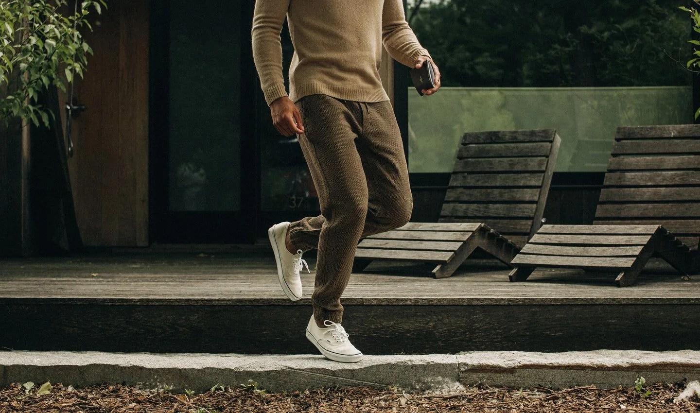 the après pant in cypress sashiko