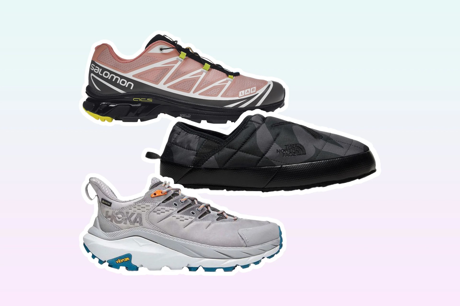 collage of three shoes