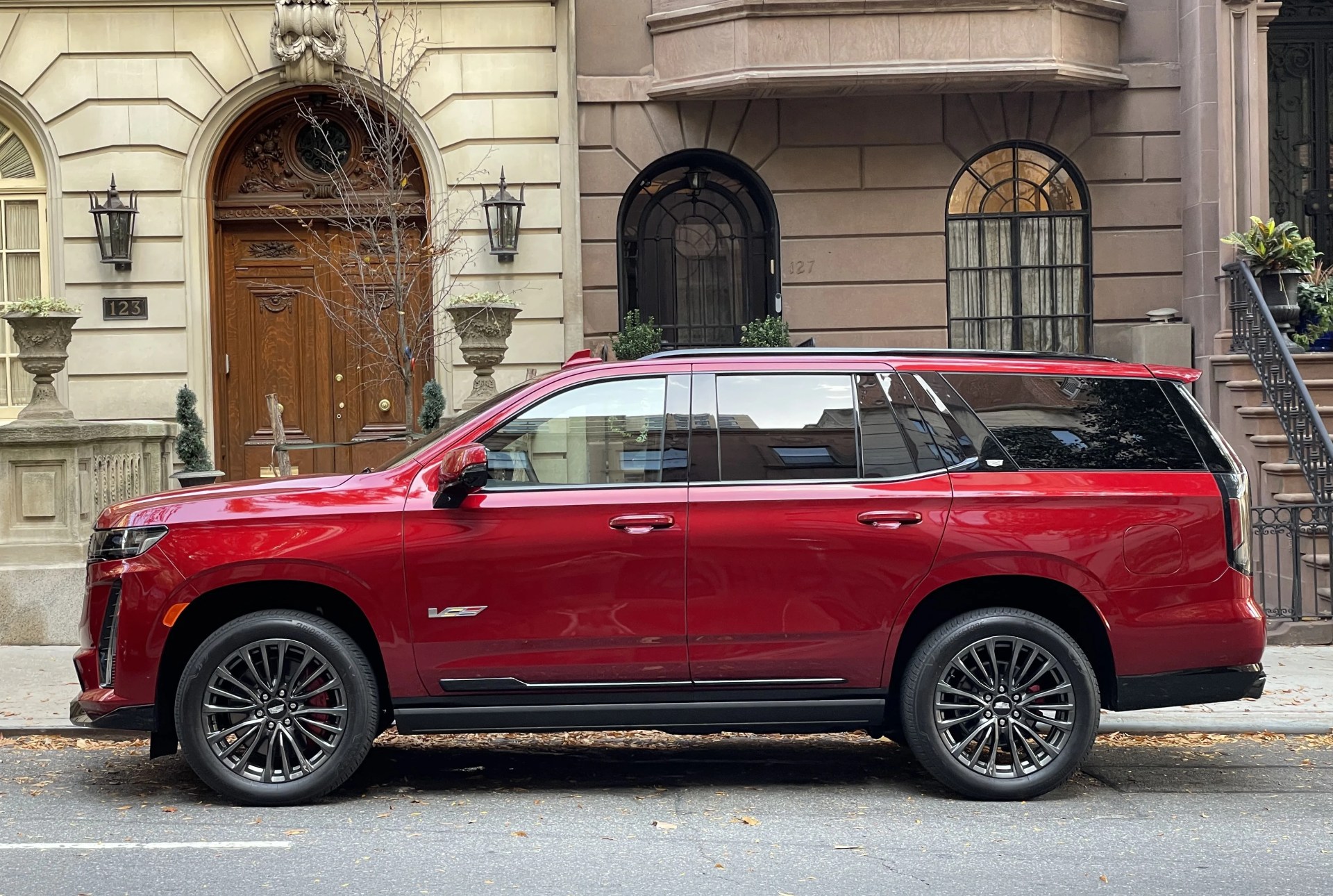2023 cadillac escalade v in red