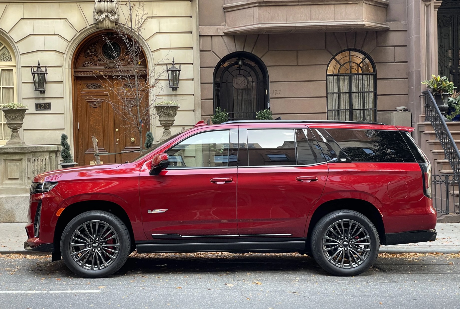 2023 cadillac escalade v in red