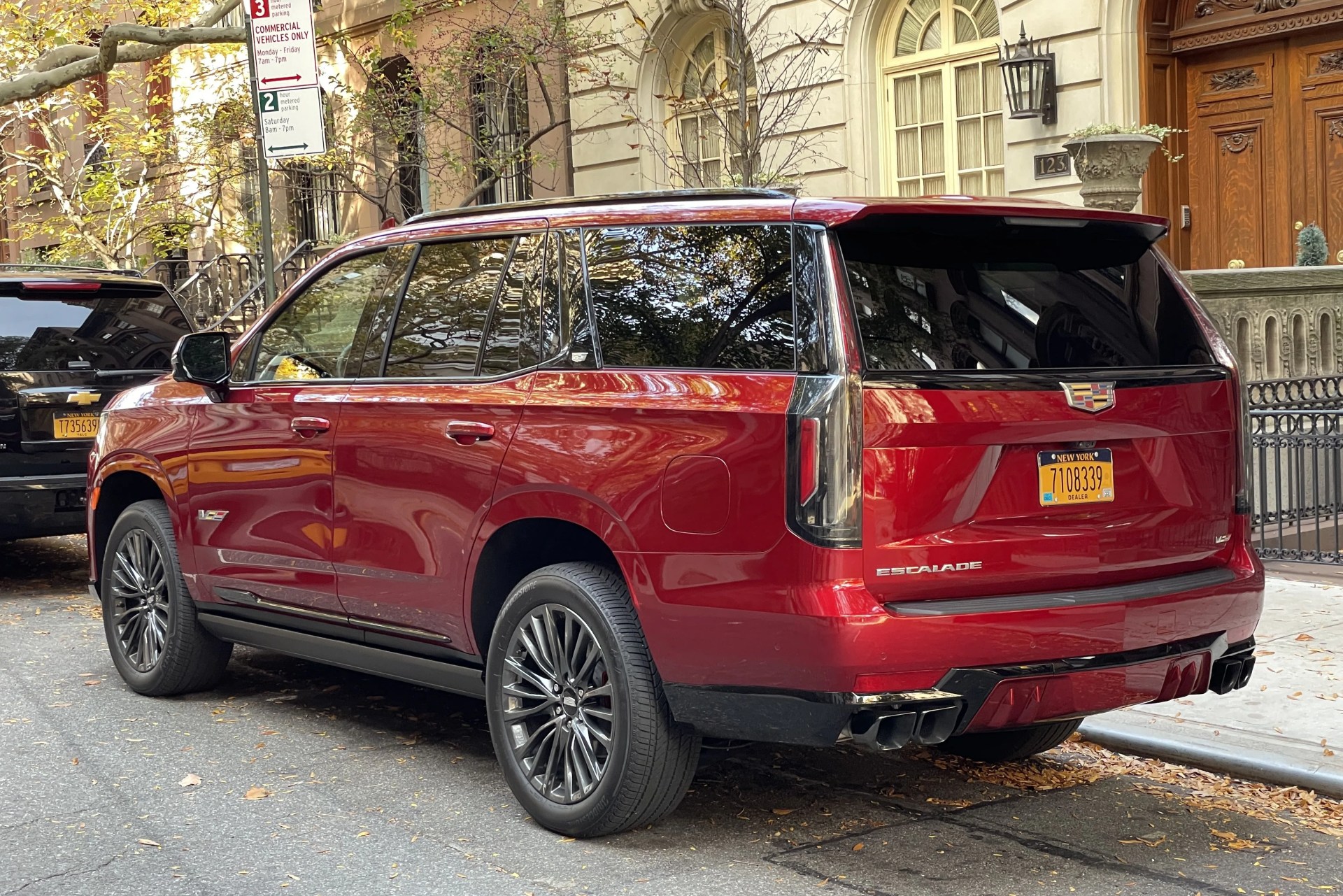 2023 cadillac escalade v in red