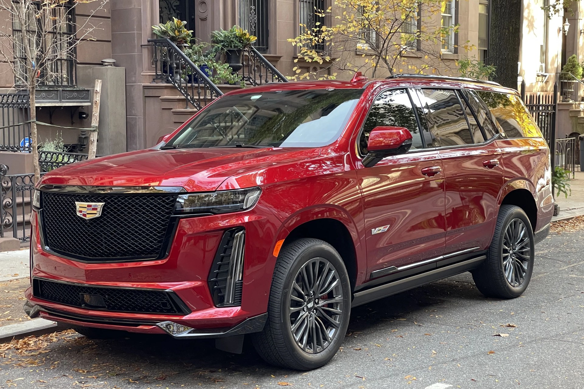 2023 cadillac escalade v in red