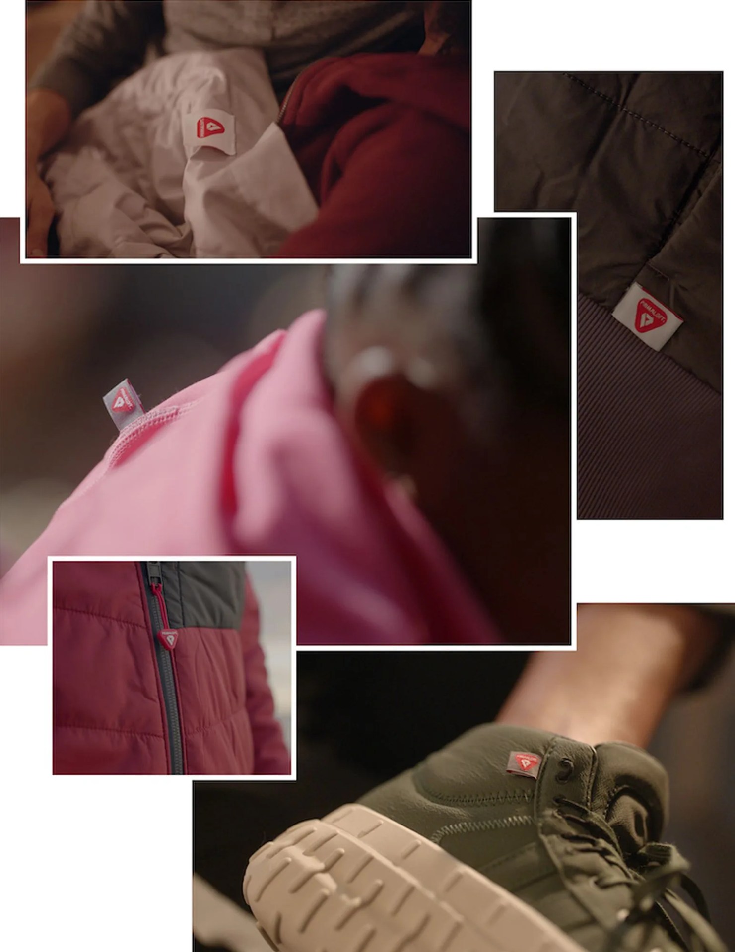 collage of primaloft products