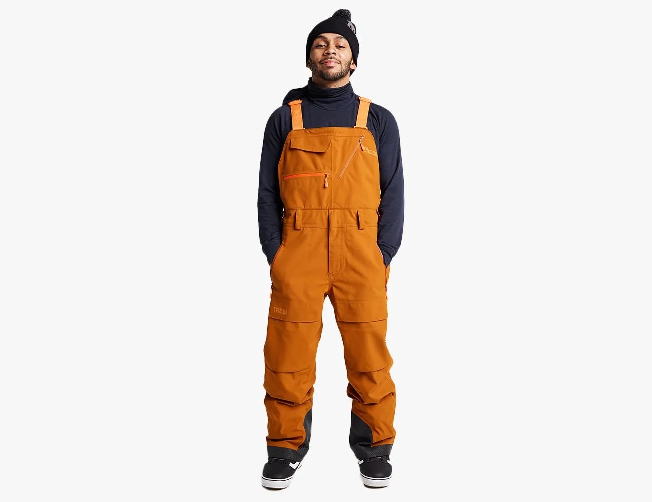 a man in a ski suit