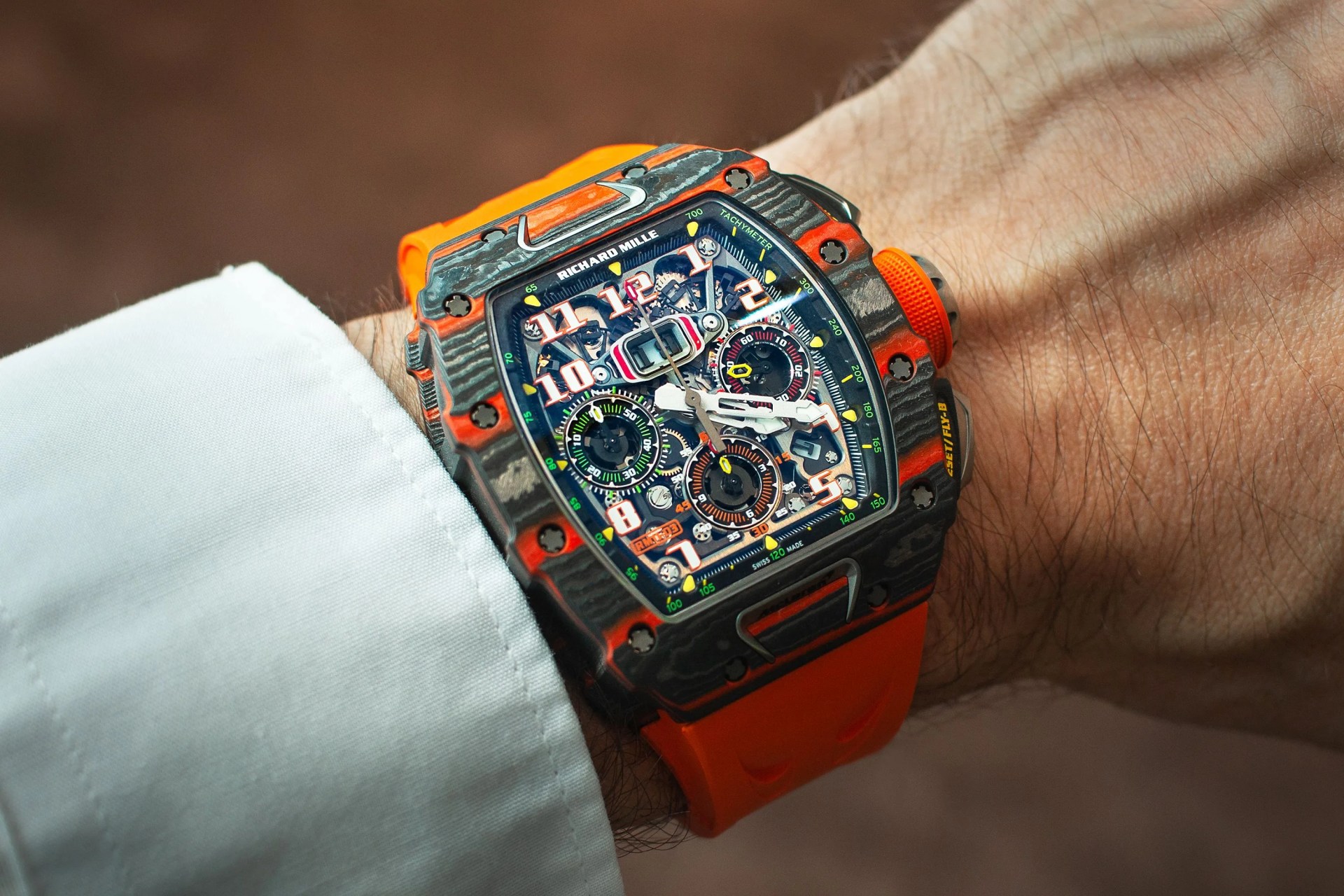 richard mille watch on a mans wrist