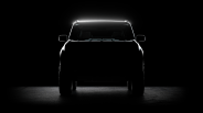 teaser image of scout electric suv from the front