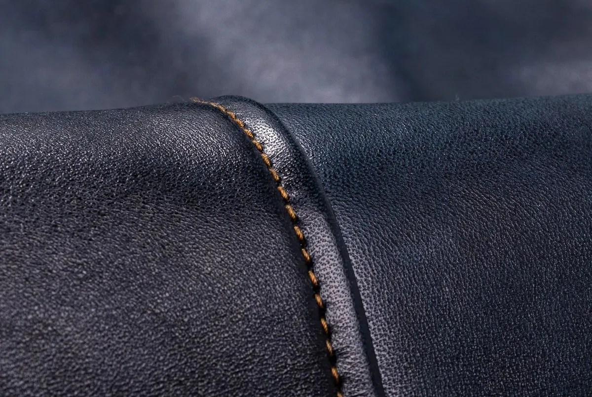 indigo leather