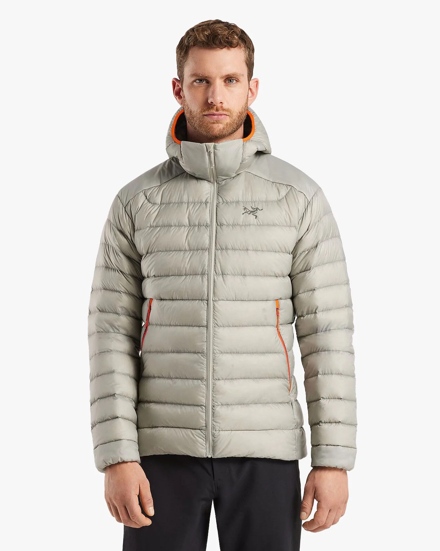 man wearing arc'teryx cerium hoody