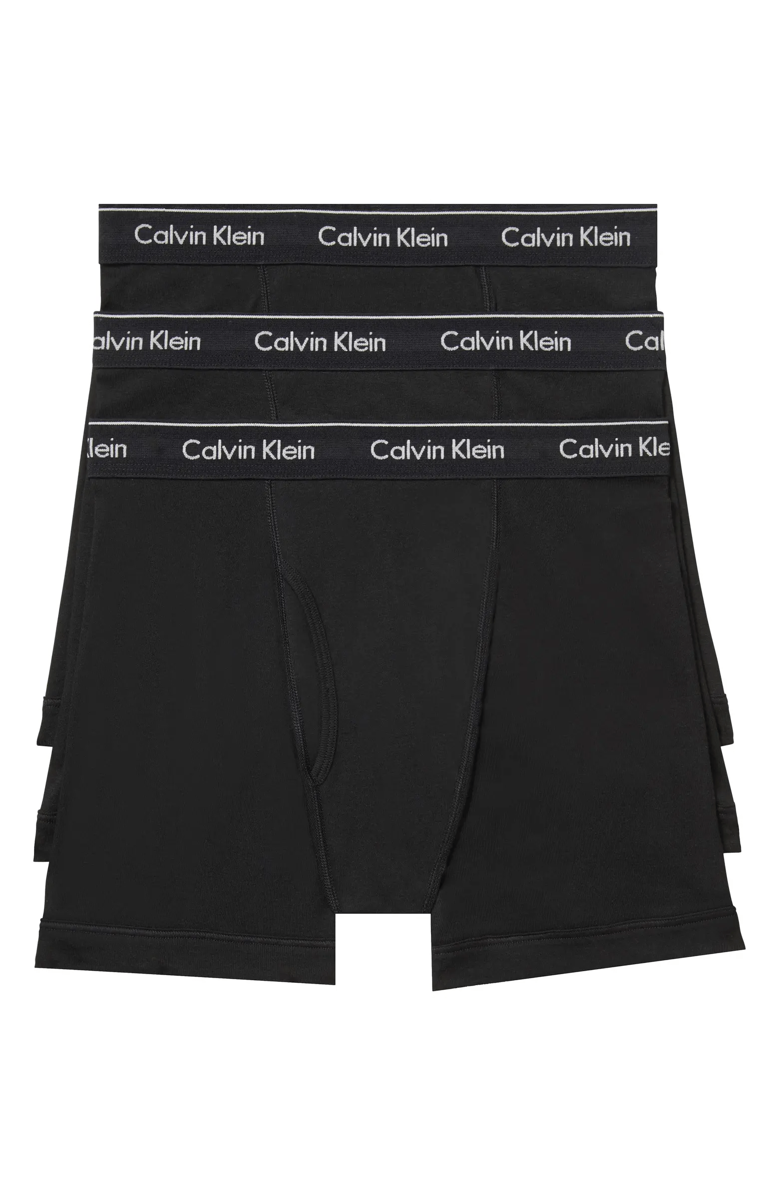 Calvin Klein Classics 3-Pack Cotton Boxer Briefs in White at Nordstrom, Size X-Large