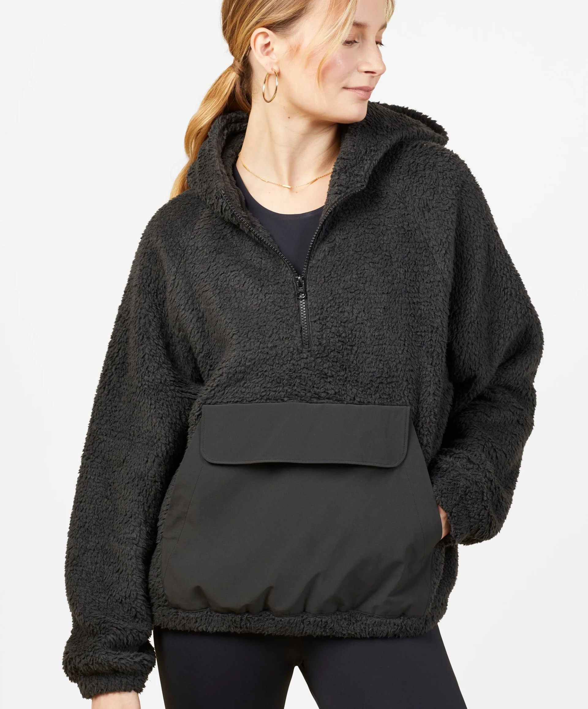 Sherpa Half Zip Hoodie
