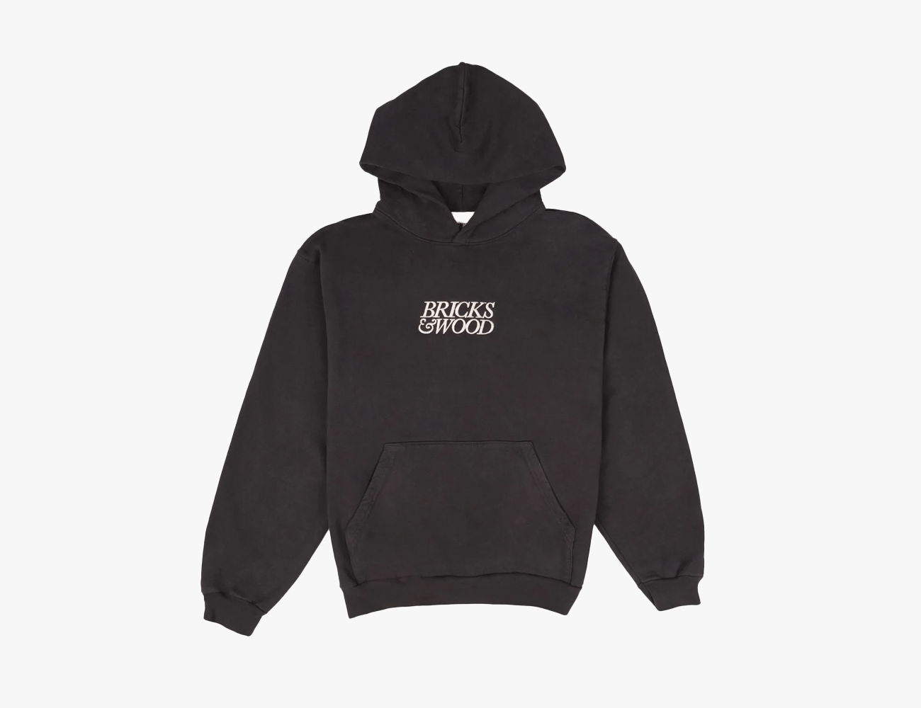 Bricks & Wood Logo Hoodie in black