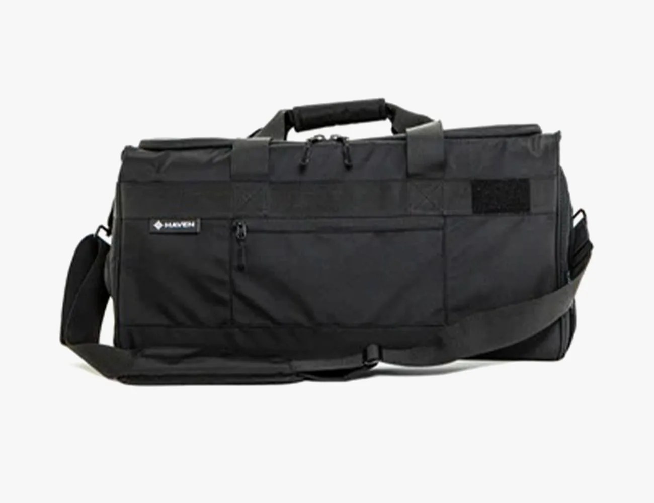 black duffel bag