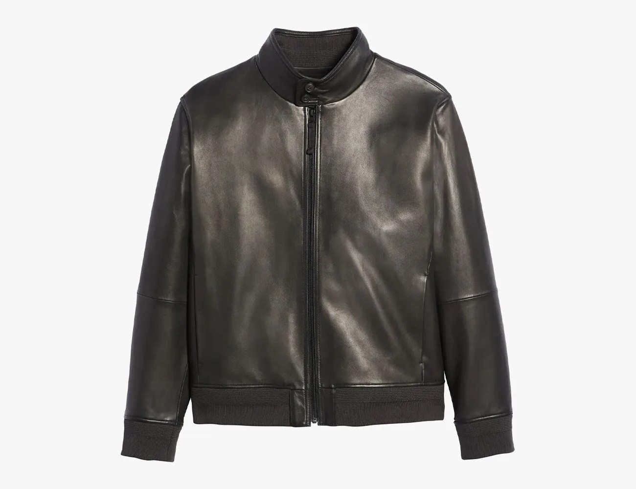 vince leather harrington jacket
