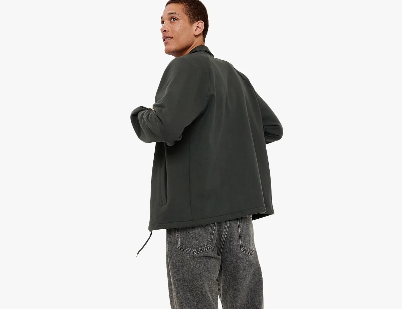 Gap Cotton-Fleece Coach Jacket