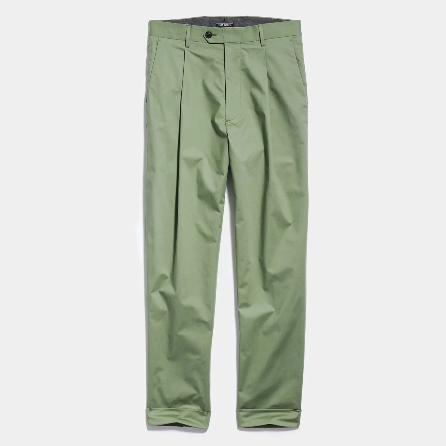 Italian Stretch Twill Madison Suit Trouser in Faded Olive