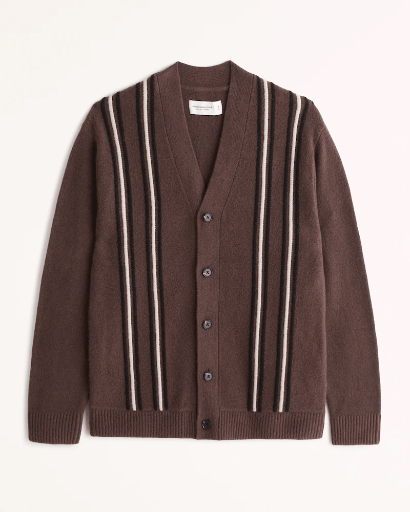 abercrombie fitch striped cardigan