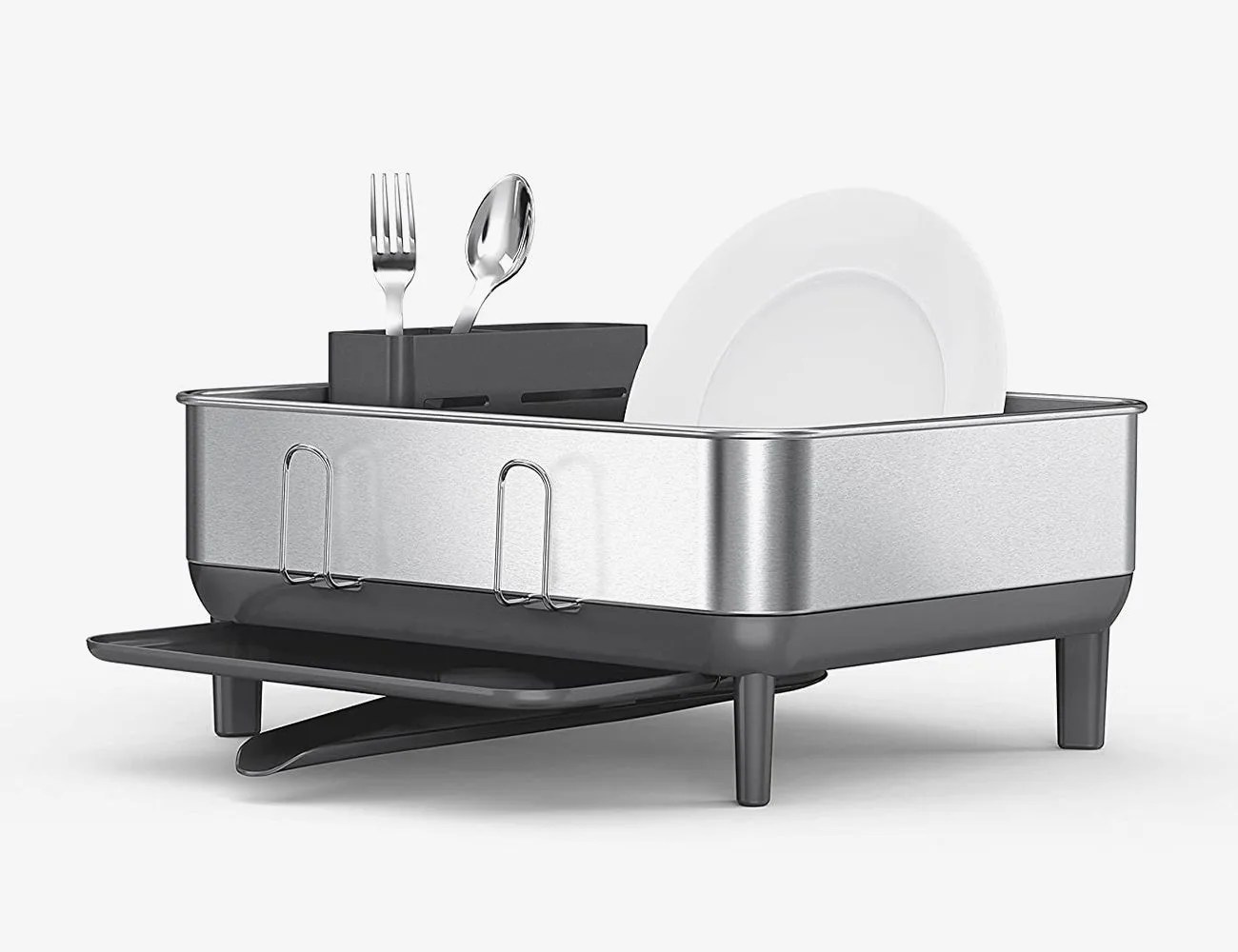 simplehuman compact steel frame dish rack