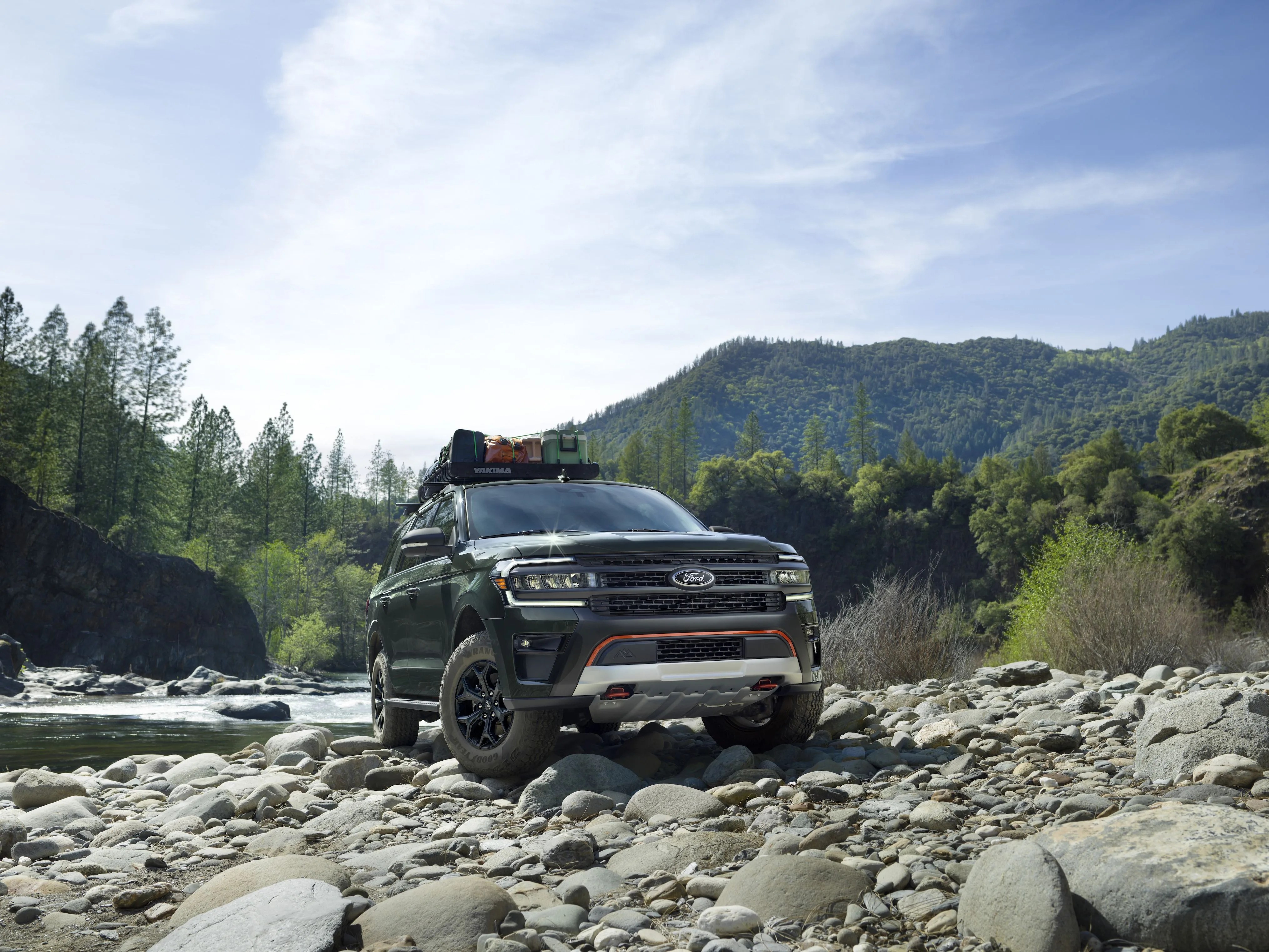 preproduction timberline model with available ford accessories shown available winter 2022 always consult the owner’s manual when off road driving, know your terrain and trail difficulty, and use appropriate safety gear