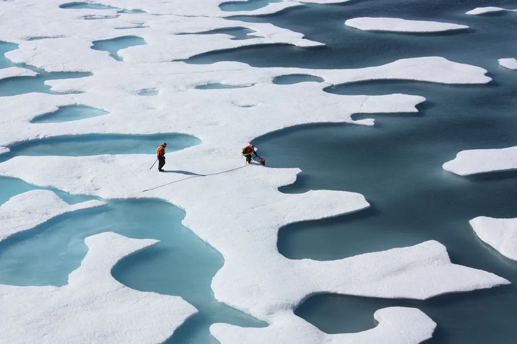 people gathering water in north alaska
