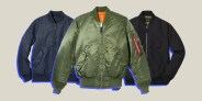 collage of three bomber jackets