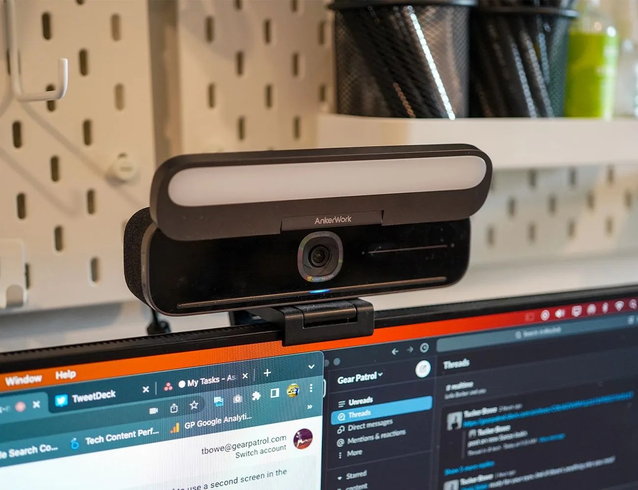 webcam on a computer monitor