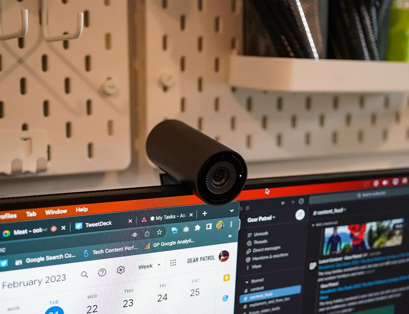 webcam on a computer monitor