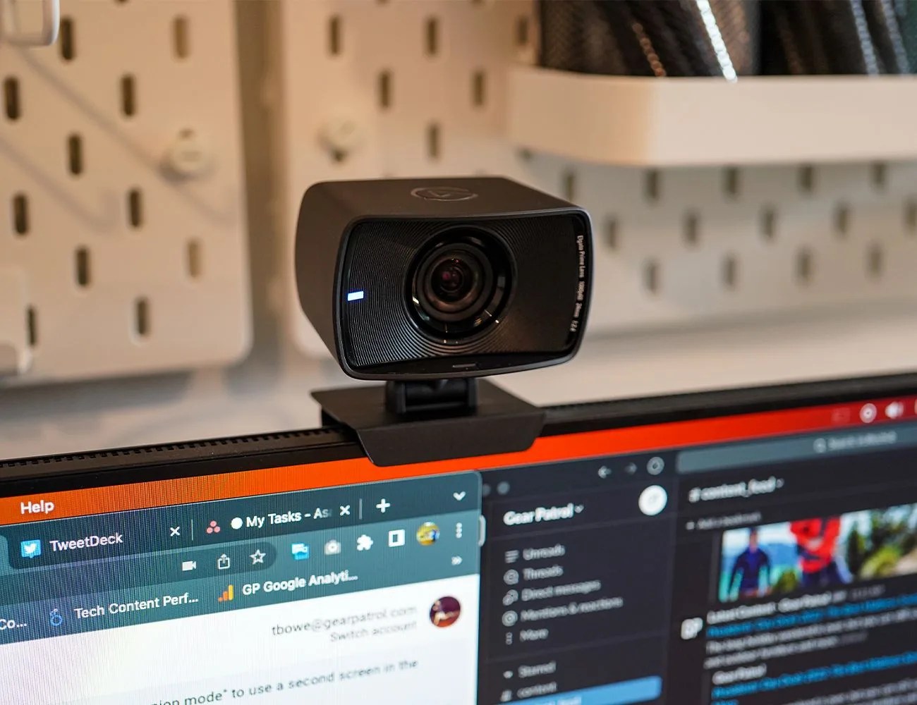 webcam on a computer monitor