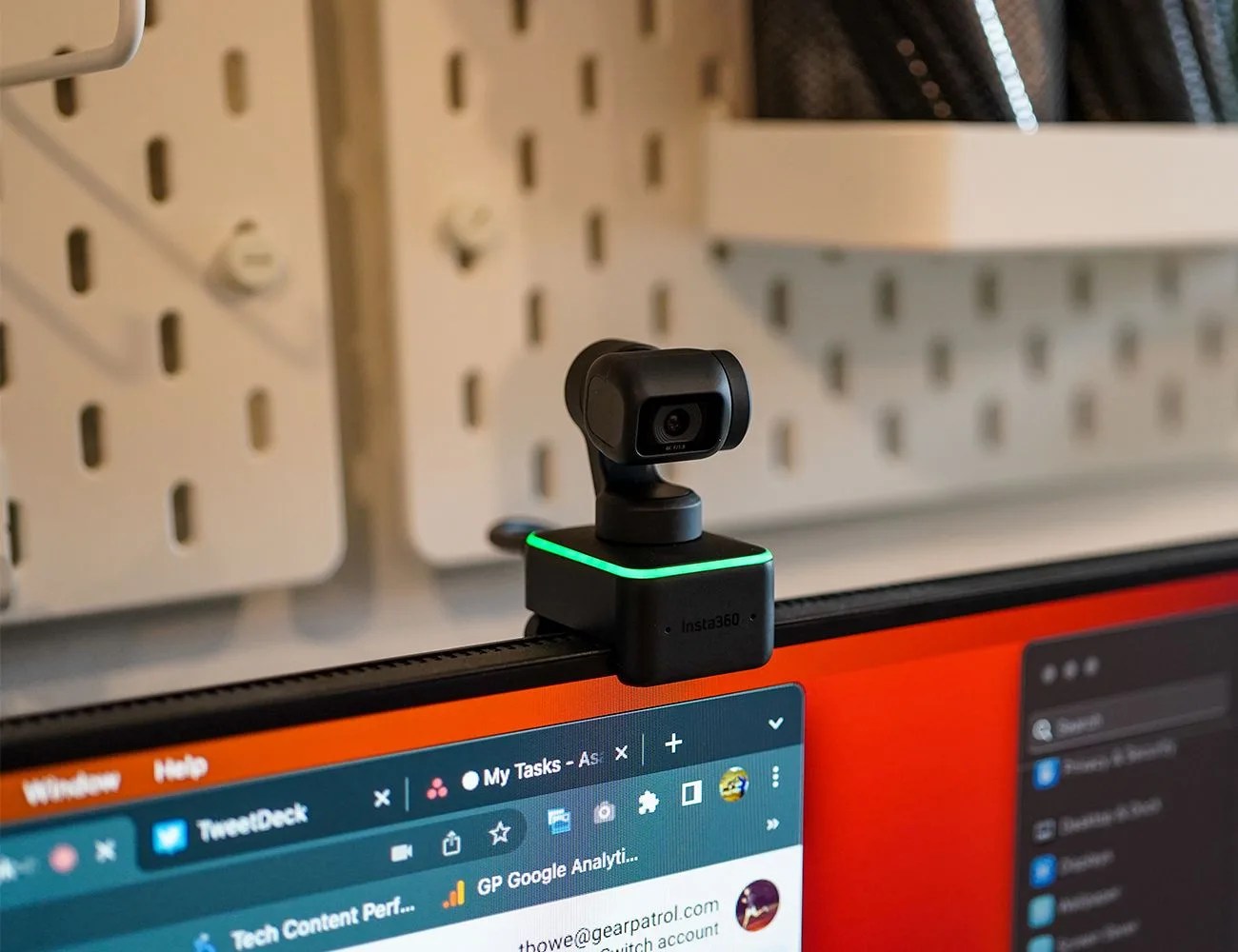 webcam on a computer monitor