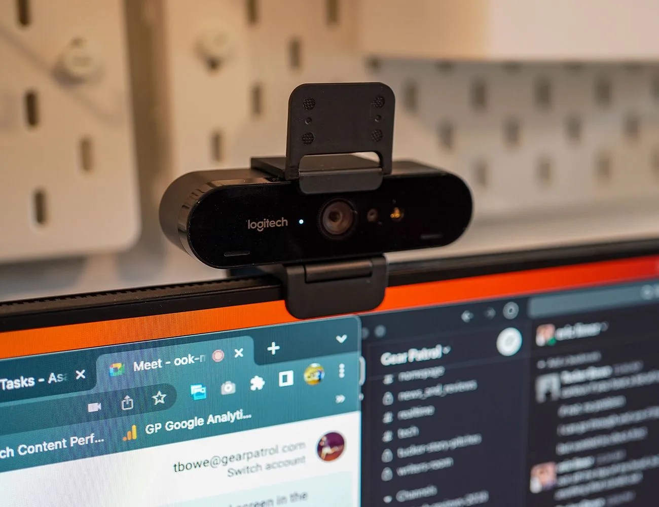 webcam on a computer monitor