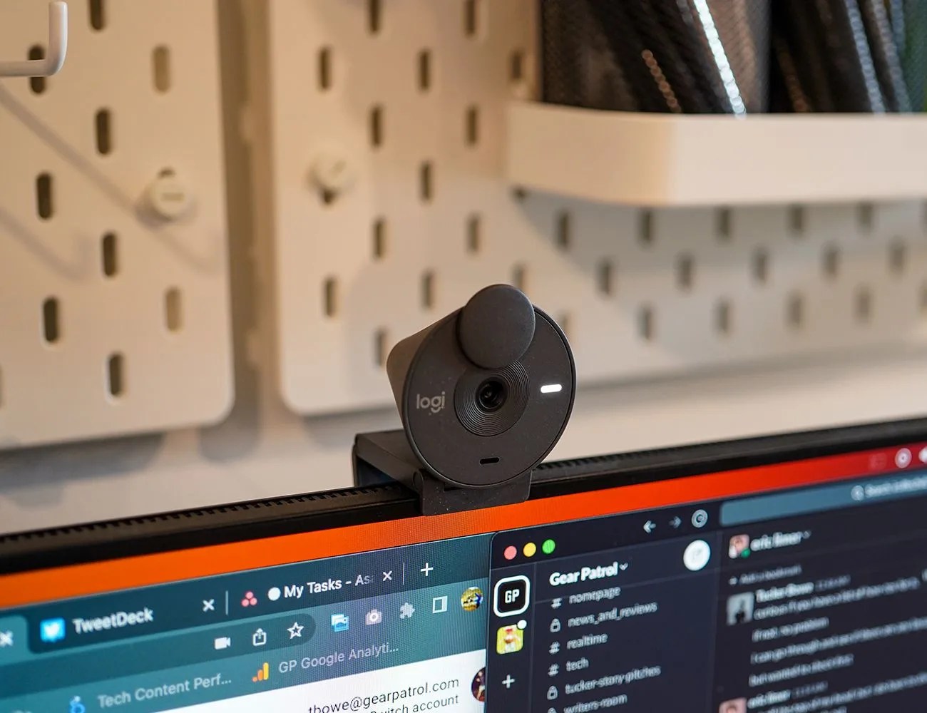 webcam on a computer monitor