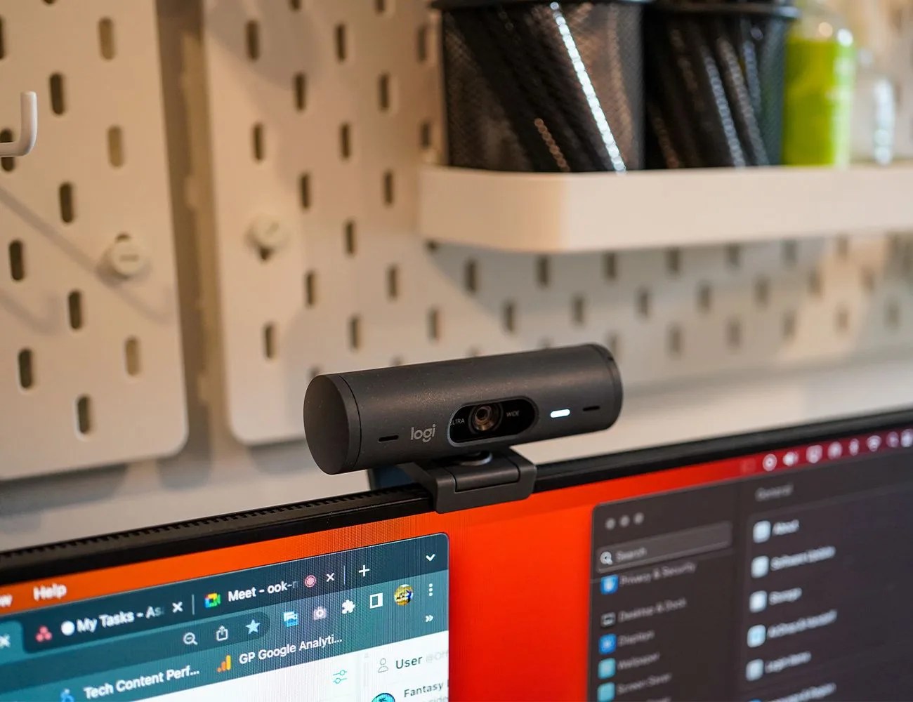 webcam on a computer monitor