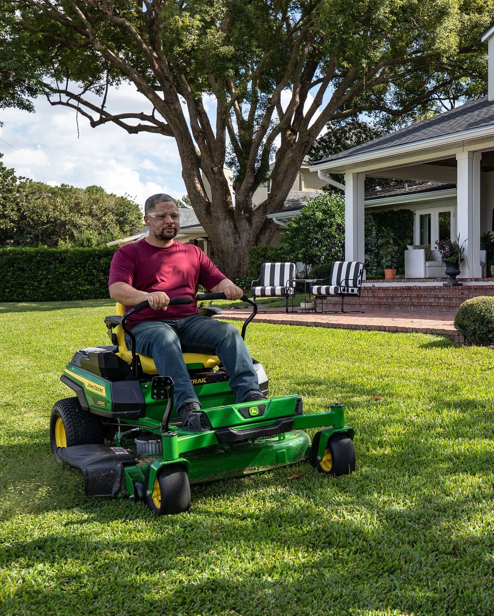 john deere z370r electric ztrak residential zero turn mower lead