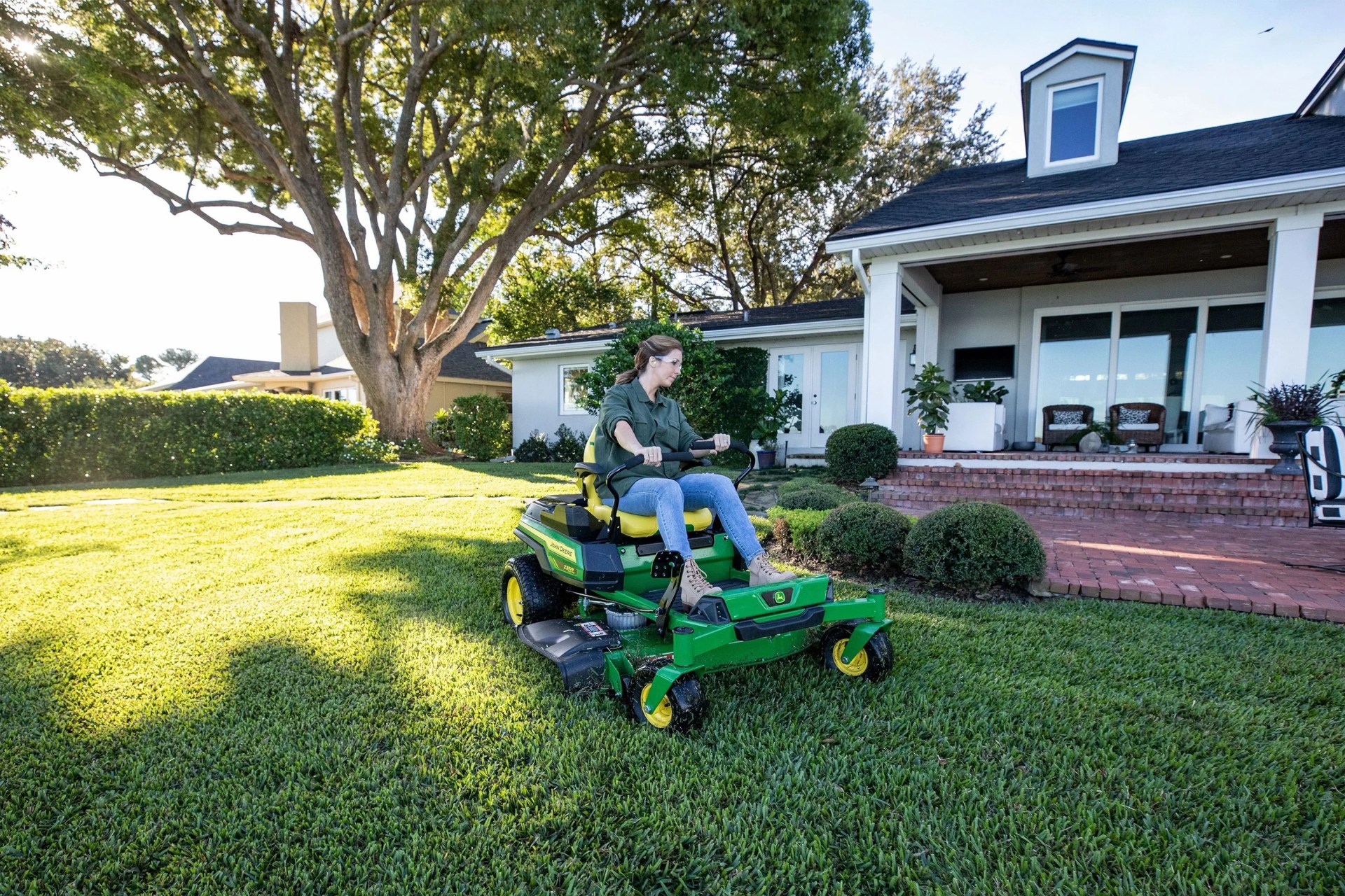 john deere z370r electric ztrak residential zero turn mower lead