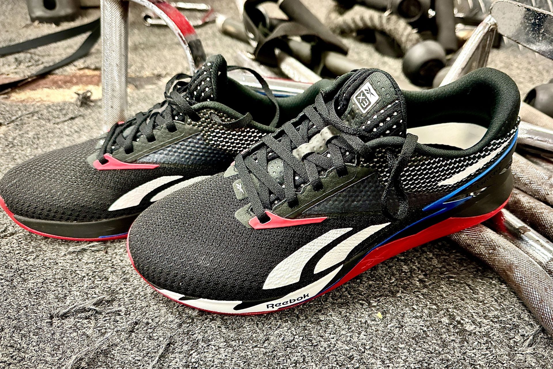 reebok nano x3 shoes in a gym