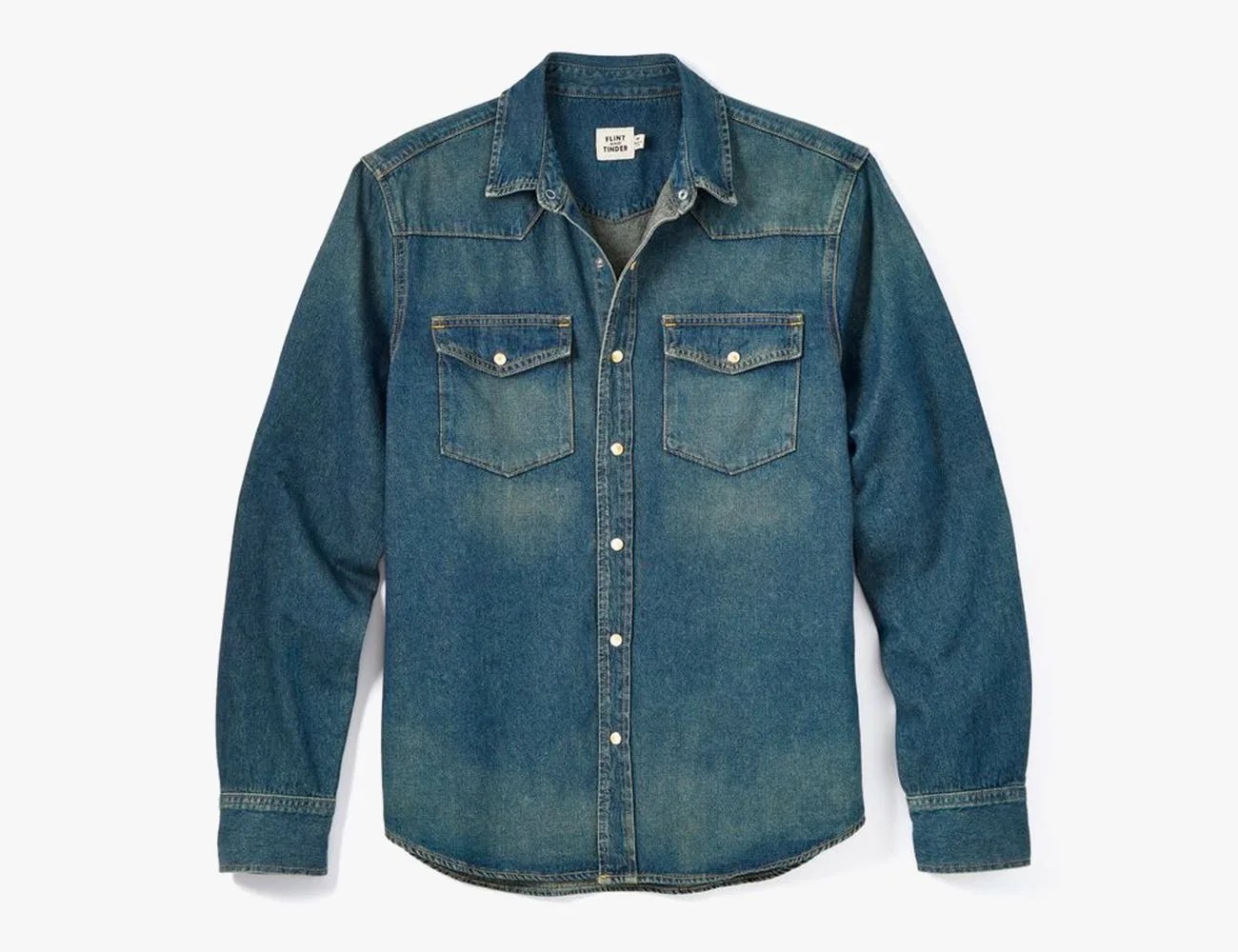Flint and Tinder Bone Button Western Shirt