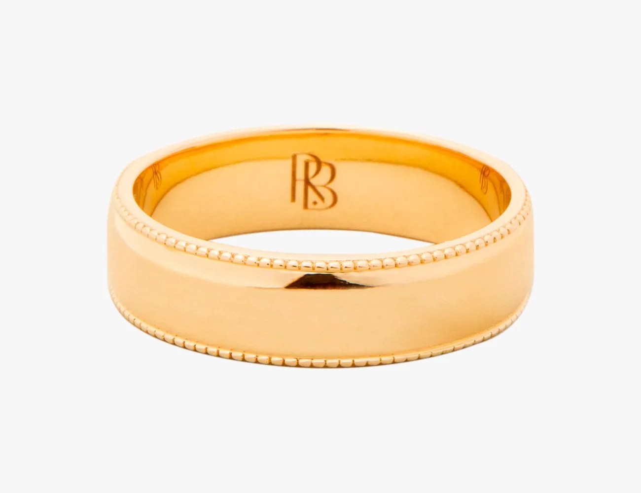 Ring Bear Milgrain Wedding Band